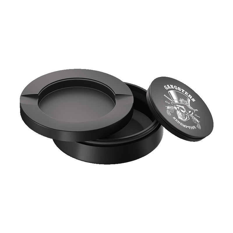 Black Metal Two-Tie Container Cans