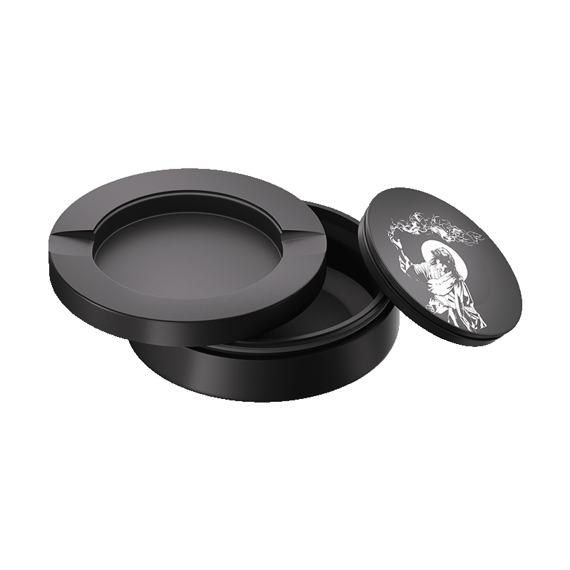 Black Metal Two-Tie Container Cans