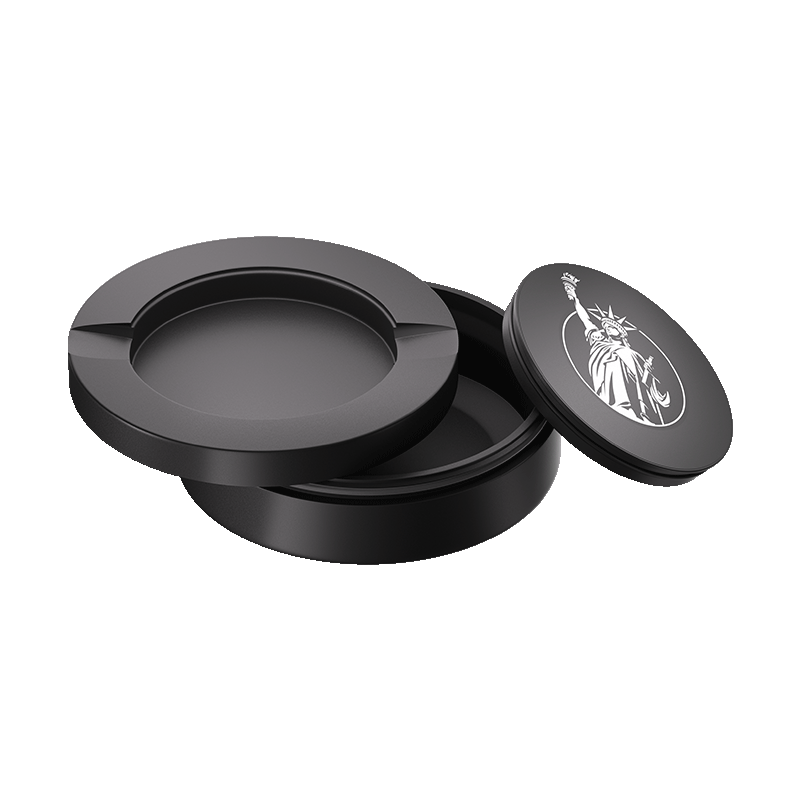 Black Metal Two-Tie Container Cans